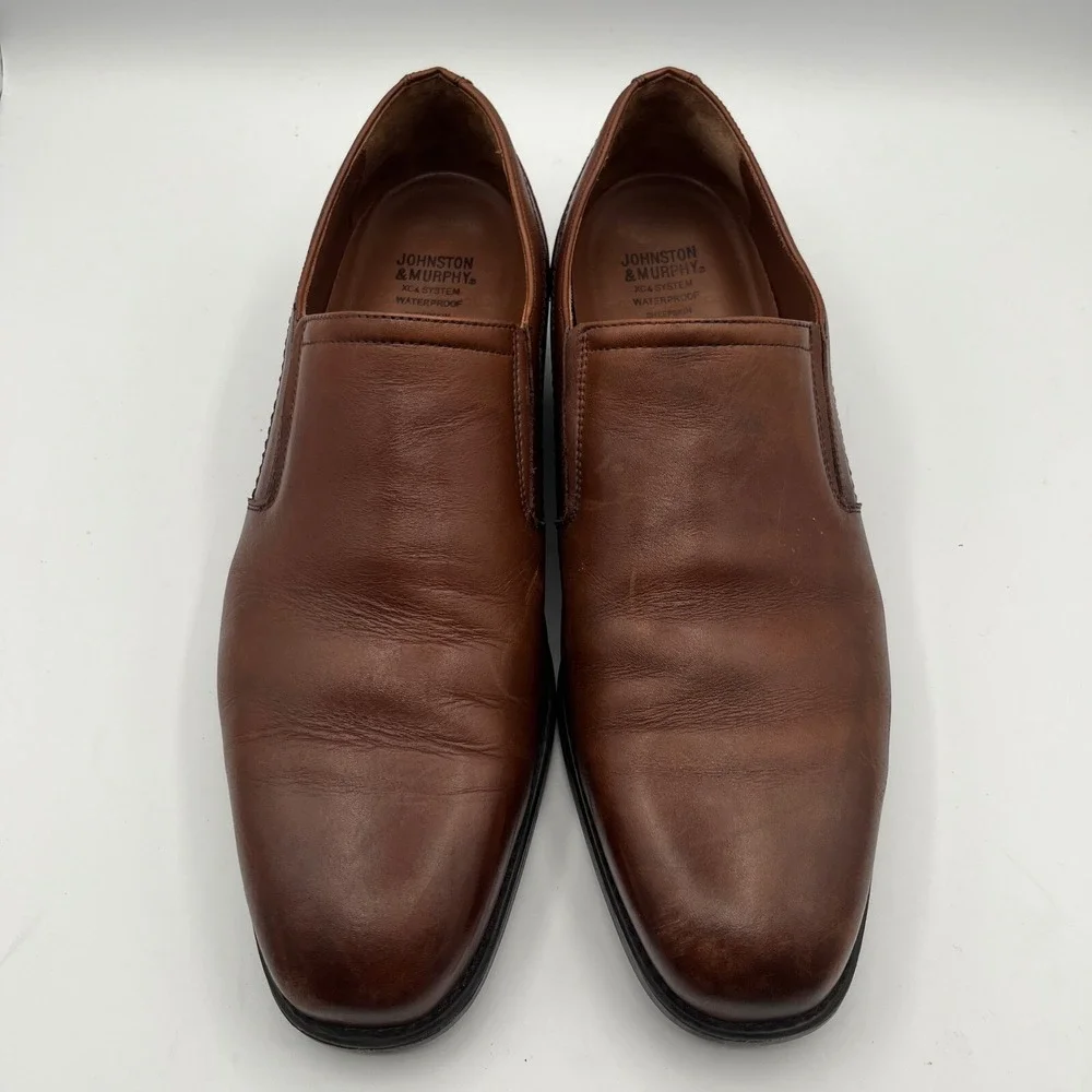 Johnston & Murphy XC4 Stanton Waterproof Leather Slip On Loafers Dress Shoes 12M